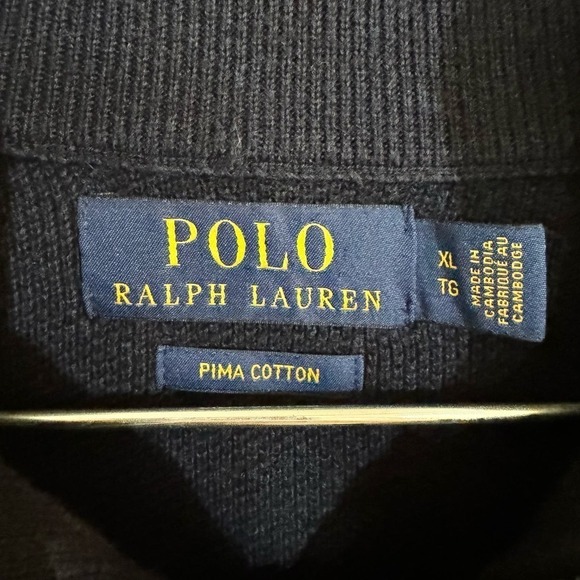 Polo Ralph Lauren Pima Cotton 1/4 Zip Men’s Pullover Size XL - Picture 4 of 4